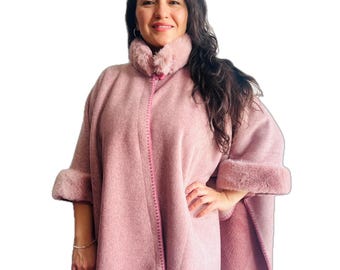 Handgemachter Wollponcho | Gemütliches Boho Cape für den Winter | Handwerker Oberbekleidung | Warme leichte Baumwolle