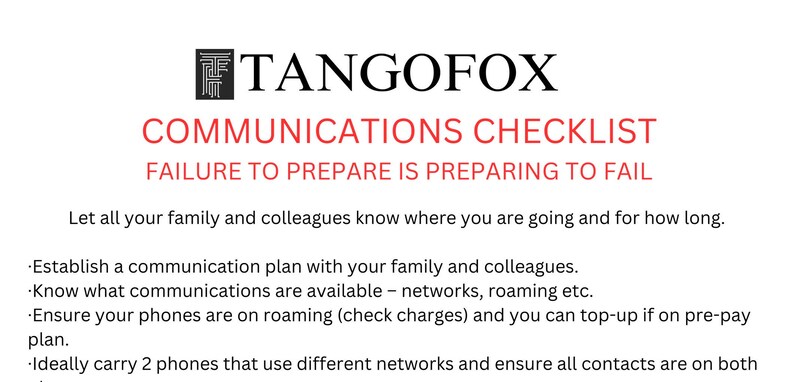 Tagline Fail Communications Checklist - Etsy