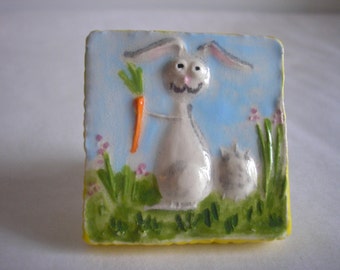 Rabbit Knob, Drawer Pull, Handle, Baby's Nursery, Child's Room