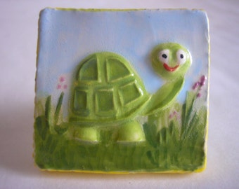 Child's Turtle Knob, Nursery, Dresser, Nightstand, Desk Knob, Drawer Pull