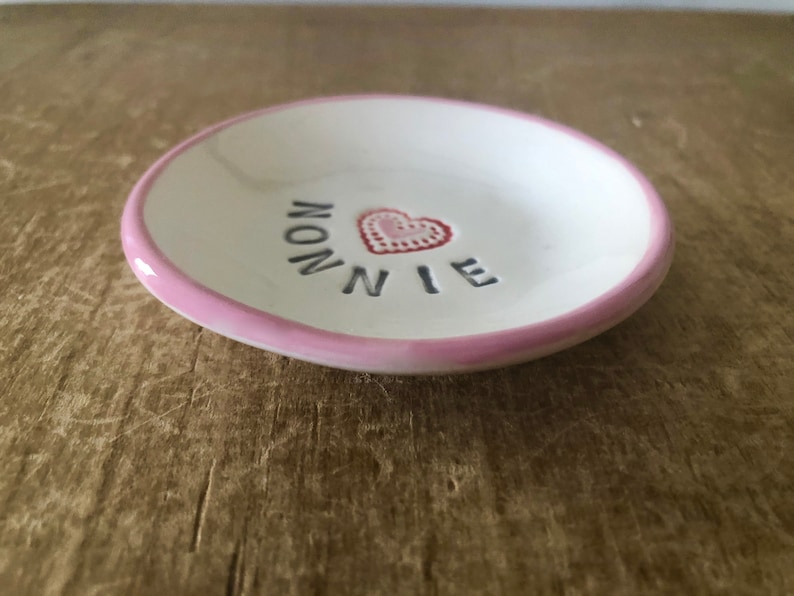 Nonnie Dish Gift from Grandchild Grandmother Gift Gift for Nonnie Handmade Ceramics Handmade Dish Nonnie Ring Dish Nonnie Heart Dish