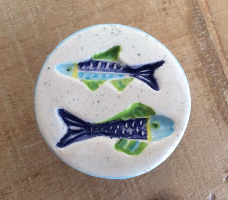 fish knob, fish drawer pull, beach house knob, nautical knob, kitchen  cabinet knob, furniture knob, cupboard knob, fish door knob, colorful