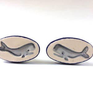 Handmade Ceramic Whale Knob: Nautical Beach House Decor