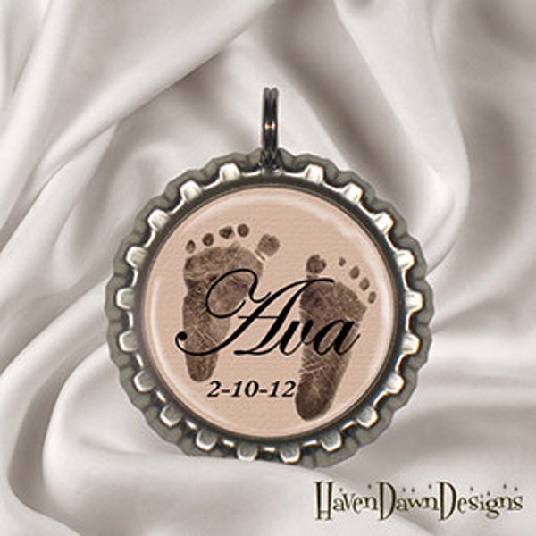 Personalized Name Keepsake Bottlecap Pendant