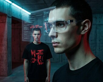 Fatal Error Graphic Tee | Cyber Dark Academia Shirt | Grunge Techwear T-shirt