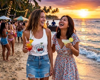 Main Dessert Cherry Ice Cube Racerback Tank