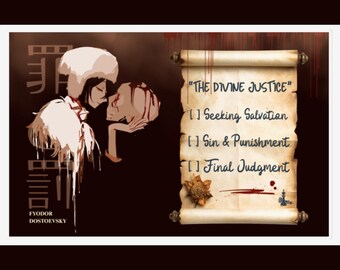 BSD Dostoïevski Citation de la justice en feuilles d'autocollants | Stickers citations de personnages d'anime