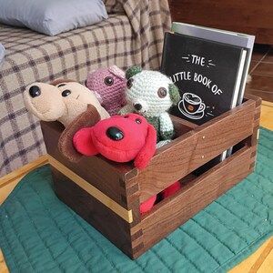 Desktop DVD or CD Storage Box, Walnut