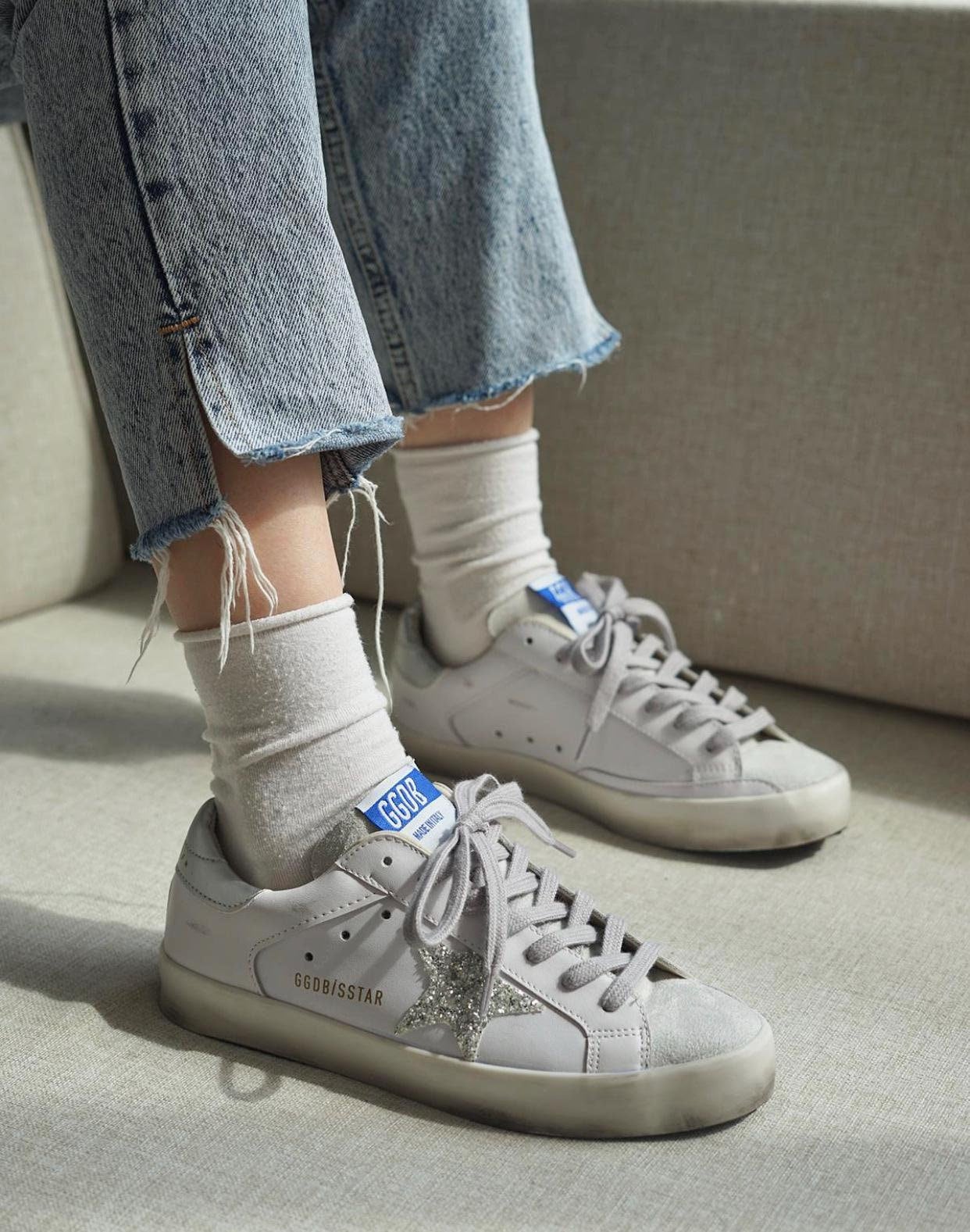 Goose Ball Star Fake Golden Goose Sneakers High Top Women's Sky