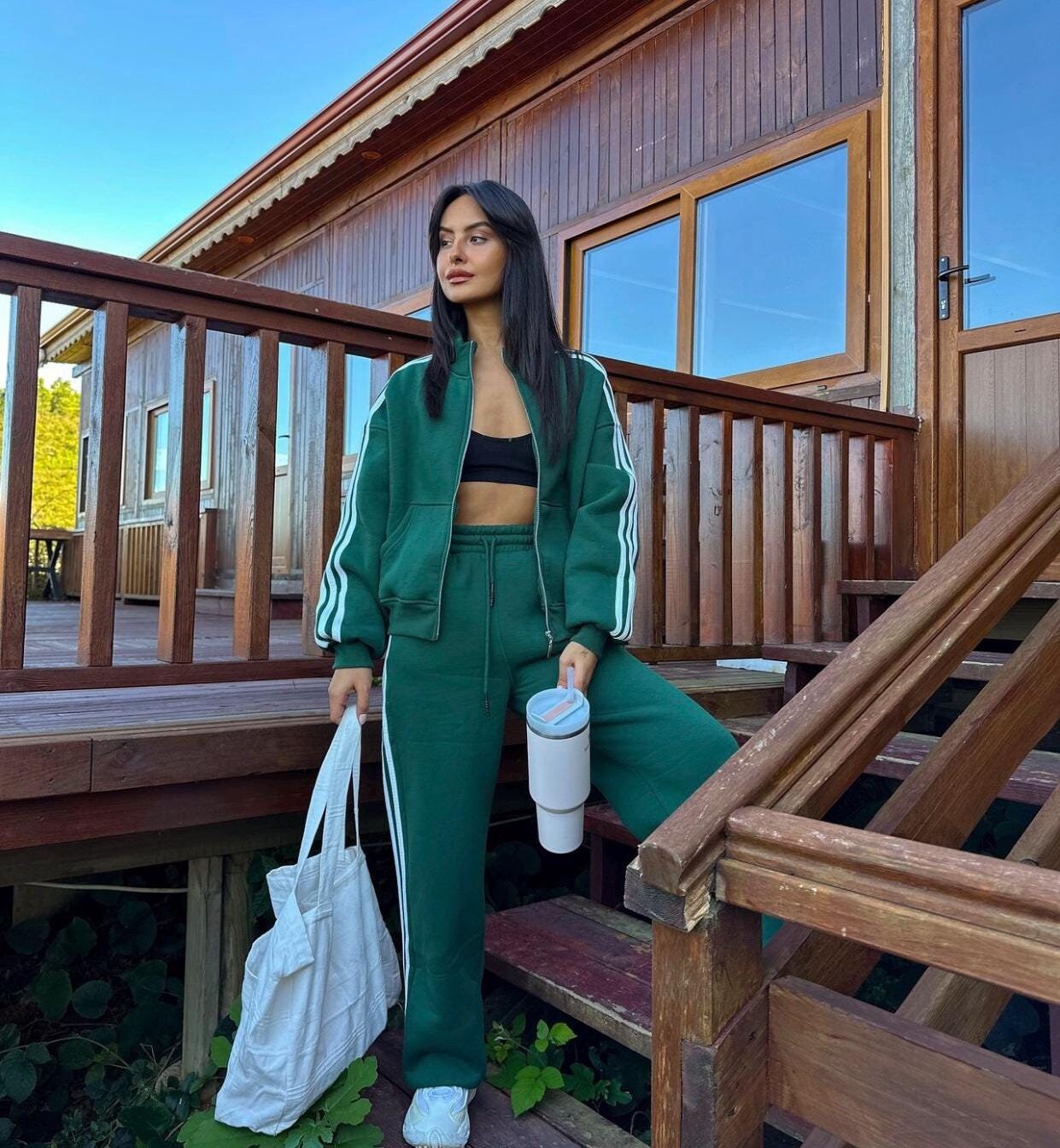 Lime green sweat suit hotsell