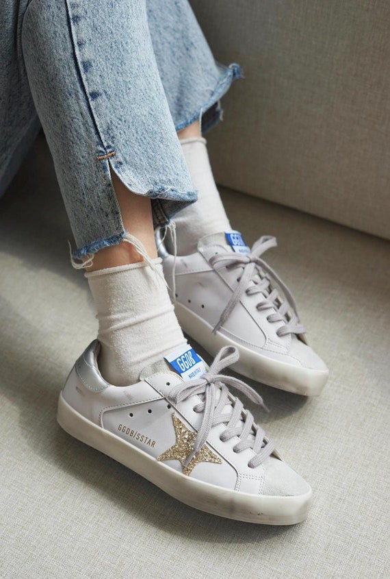 golden goose white may sneakers