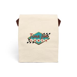 Time for Lunch - Retro Canvas Lunch Bag