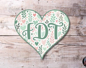 FDT Anti Trump Heart Vinyl Sticker Valentine Gift Galentines | Satire Political Feminist America | Waterproof Laptop Sticker | Free Shipping