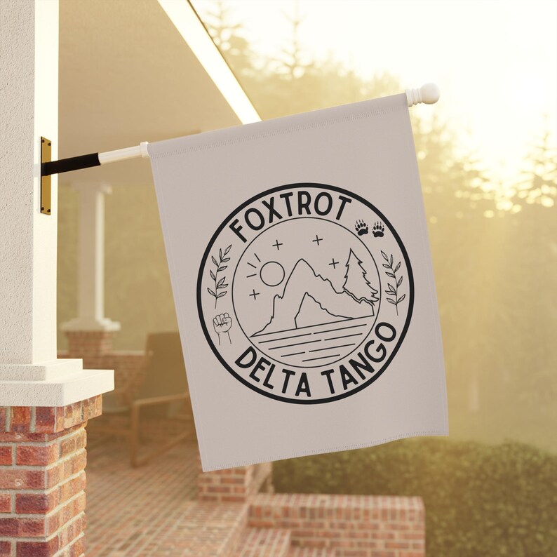 Foxtrot Delta Tango Outdoor Flag Garden or House Flag USA American | Doge Anti-Trump FDT Liberal Poly Poplin Canvas | Fun Gift image 8