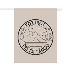 Foxtrot Delta Tango Outdoor Flag Garden or House Flag USA American | Doge Anti-Trump FDT Liberal Poly Poplin Canvas | Fun Gift image 5