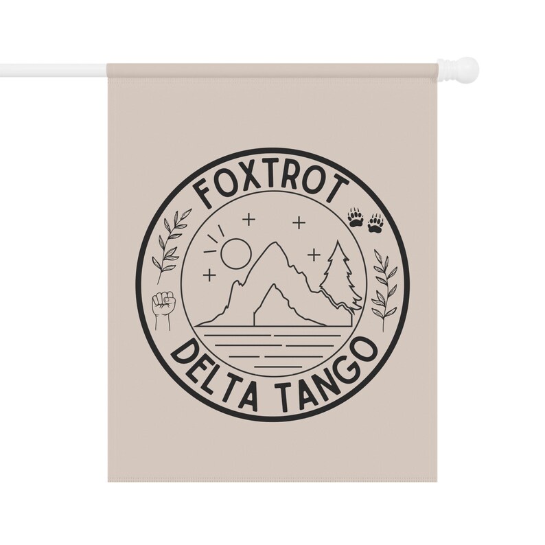 Foxtrot Delta Tango Outdoor Flag Garden or House Flag USA American | Doge Anti-Trump FDT Liberal Poly Poplin Canvas | Fun Gift image 5