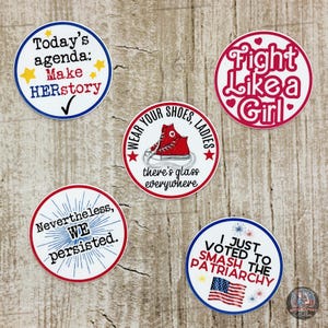 Election Day Feminist Sticker Pack: Vote for HER, Smash the Patriarchy Liberal Blue America | Presidential Waterproof Vinyl | Free Shipping