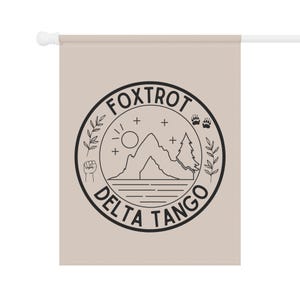 Foxtrot Delta Tango Outdoor Flag Garden or House Flag USA American | Doge Anti-Trump FDT Liberal Poly Poplin Canvas | Fun Gift image 6