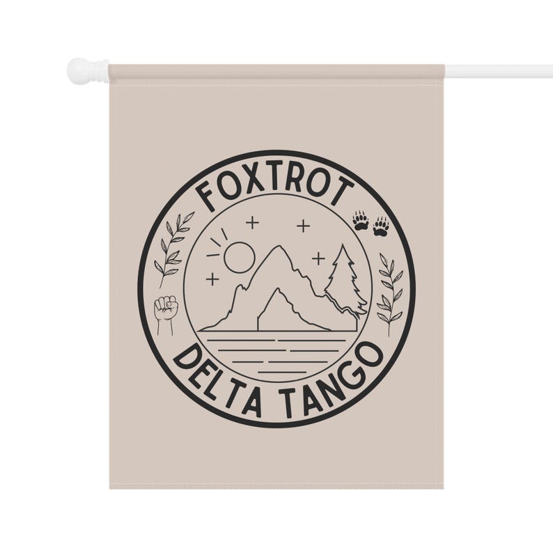 Foxtrot Delta Tango Outdoor Flag Garden or House Flag USA American | Doge Anti-Trump FDT Liberal Poly Poplin Canvas | Fun Gift image 6