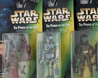Star Wars Power of the Force Collection 2 – Vintage Action Figure Lot (1997 Kenner, MOC)