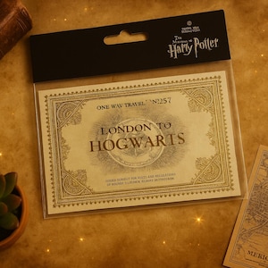 Harry Potter Bahnsteig 9 3/4 Golden Ticket | Von Warner Bros. Studio Wizarding World Sammlerstück | Perfektes Geschenk für Potter Fans