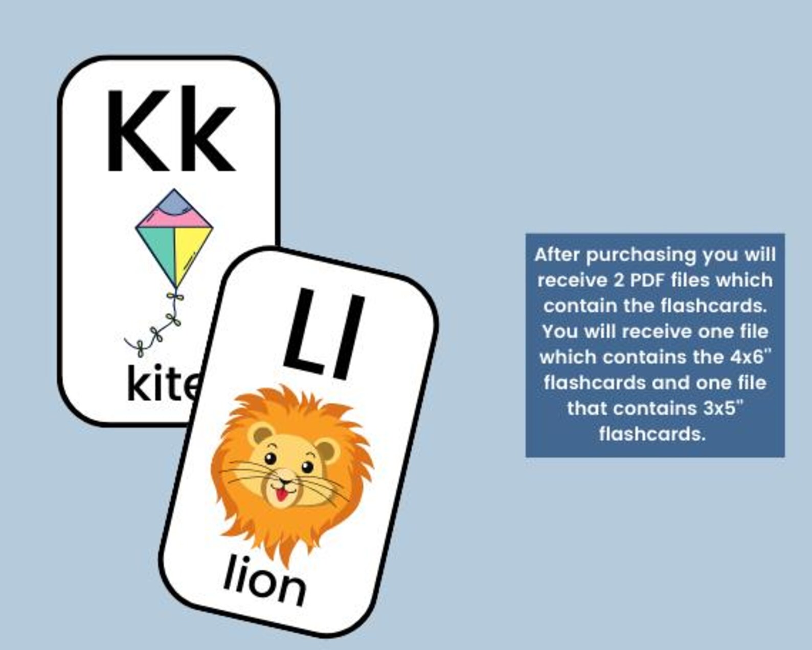 ABC Flash Cards for Kids | Printable Alphabet Flashcards | Toddler Gift ...