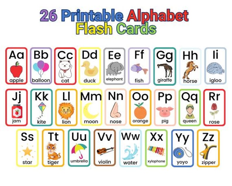 Alphabet Flashcards for Kids | Kids Educational Flashcards ...