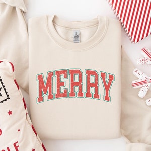 Christmas Sweatshirt, Merry Christmas Sweatshirt, Christmas Shirt for Women, Christmas Crewneck Sweatshirt, Christmas Gift, Holiday Sweater