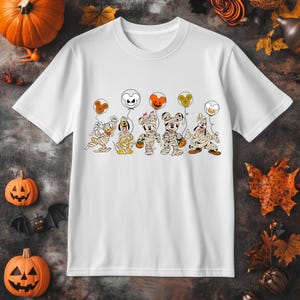 Disney Halloween Skeleton Shirt, Disney Halloween Matching Shirt, Mickey Minnie and Friends, Disney Balloon Shirt, Disney Matching Shirt