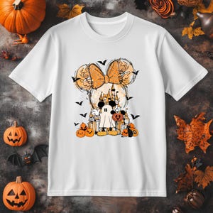 Mickey Ghost Shirt, Disney Watercolor Castle Shirt, Halloween Castle Shirt, Minnie Halloween Shirt, Disney Halloween Shirt, Disney Shirt