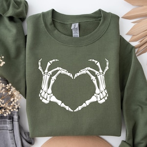 Comfort Colors® Skeleton Hand Shirt, Skeleton Halloween Shirt, Spooky Season Shirt, Womens Halloween Shirt, Halloween Gift