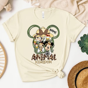 Camisetas de Disney Animal Kingdom, camisetas con nombre personalizado de Animal Kingdom, camisetas familiares a juego de Animal Kingdom, regalo para ella, camisetas a juego de Disney Trip