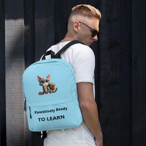 Mochila de poliéster resistente à água: compartimento para laptop, tamanho médio