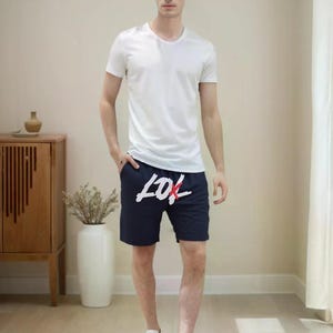 Casual Shorts for Men | Stylish Cotton Drawstring Shorts | Summer Relaxed Fit Shorts | Trendy Streetwear Graphic Shorts | Gym & Lounge Wear