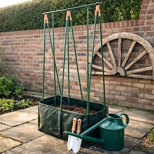 Tomato Planter Bag with Climbing Plant Support Frame - 1.2m High