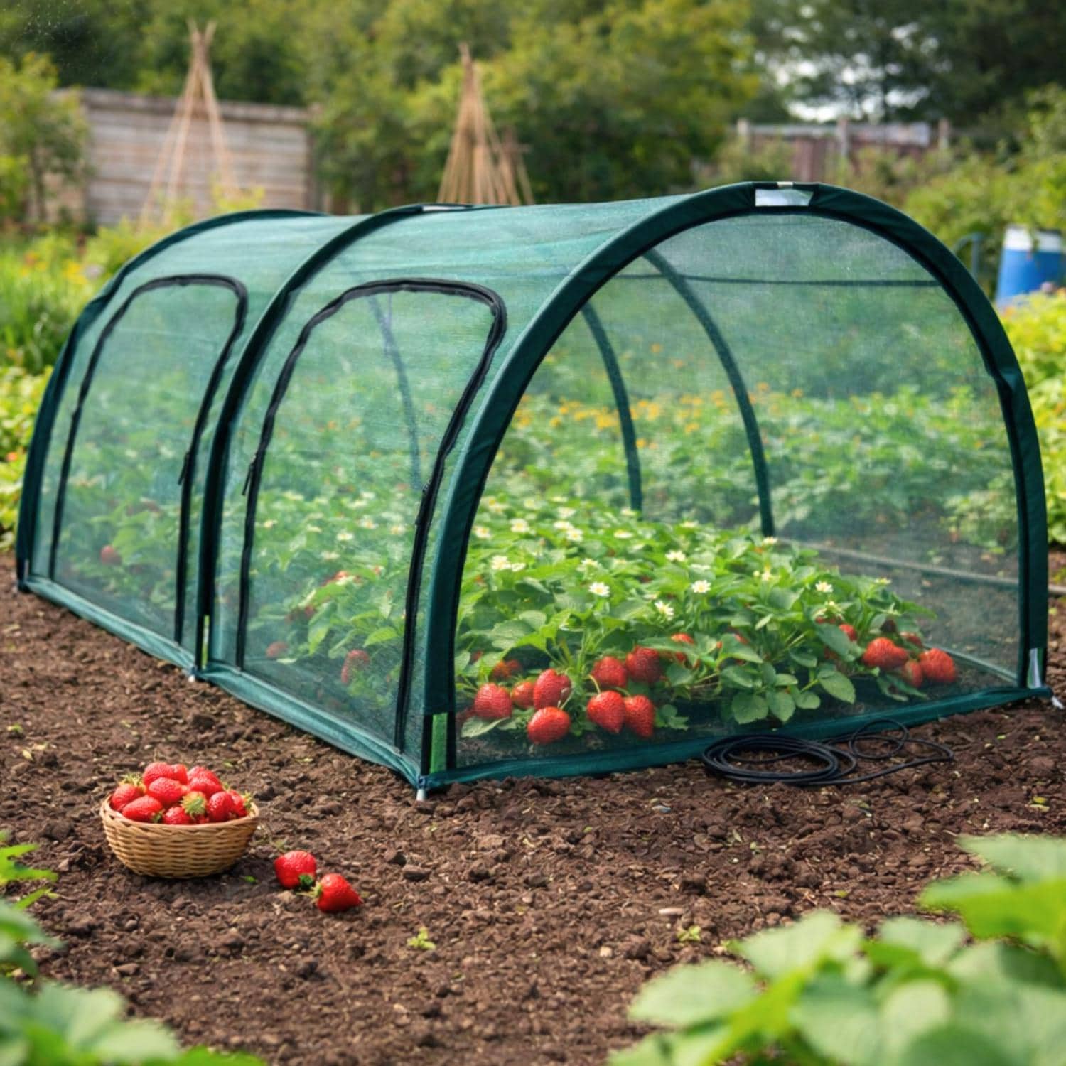 Garden Grow Tunnel With Insect Mesh Netting | Quick Build Plant