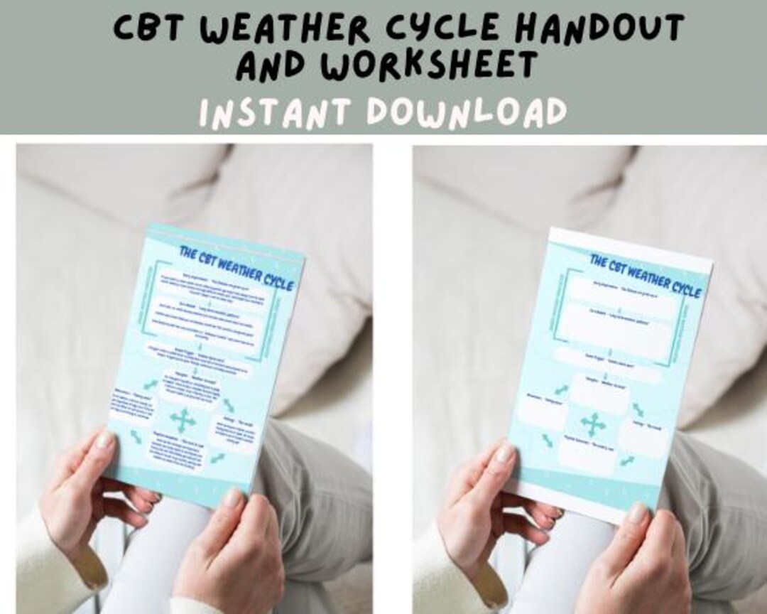 CBT Weather Cycle Worksheet and Handout - Etsy