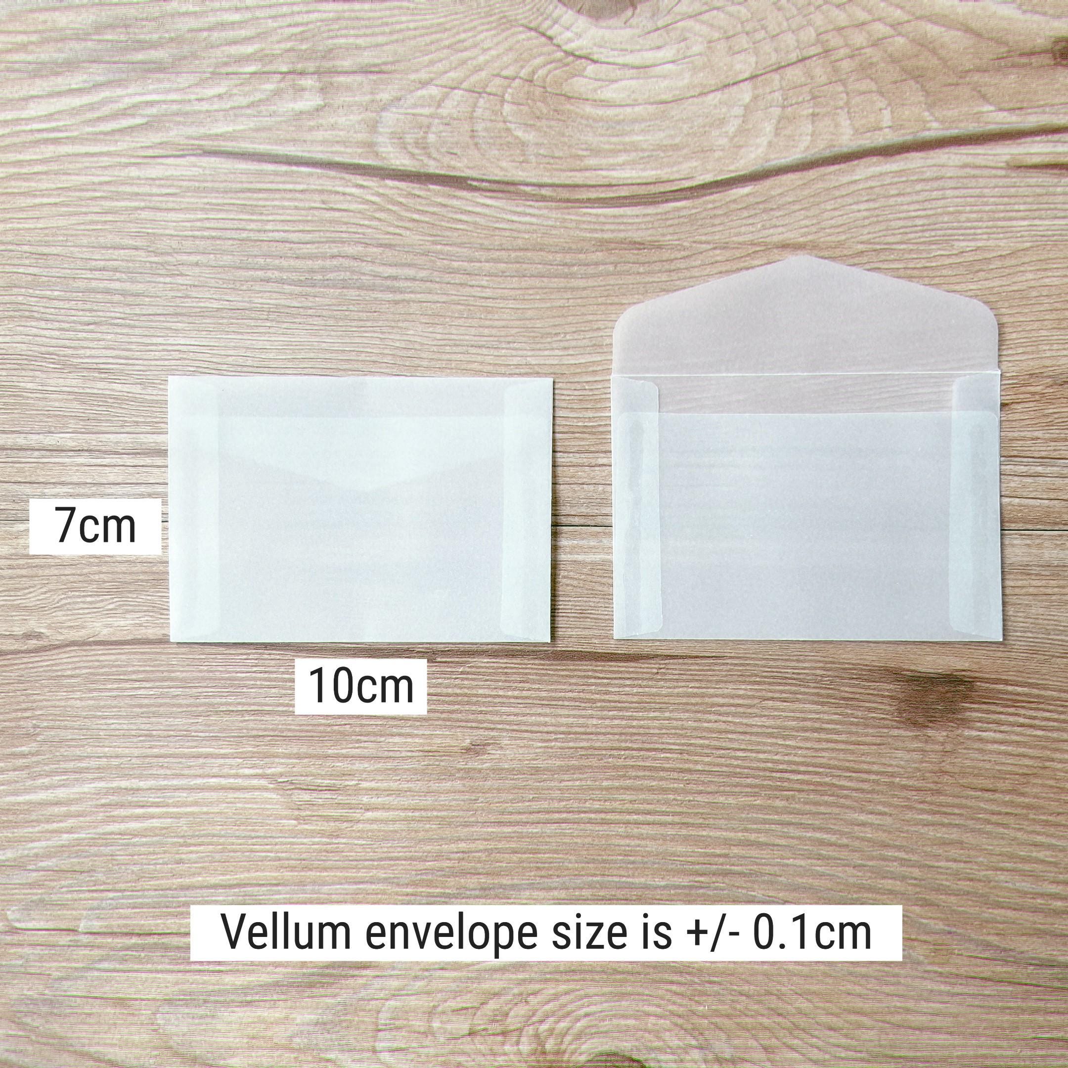 Translucent Envelope Design A Set of 10 Vellum Translucent Mini Envelope / Watercolour Painting ...