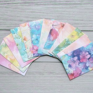 Set of 12 Assorted Pattern Mini Envelope / 8cm x 10.7cm / Water color painting floral Themed Envelopes / handmade Envelope / Gift Idea