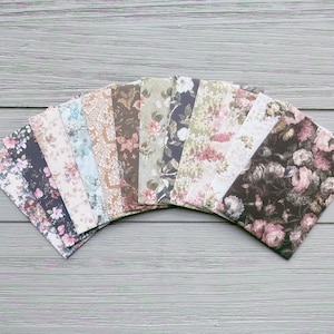 Set of 12 Assorted Pattern Mini Envelope / 8cm x 10.7cm / Vintage Classic floral Themed handmade Envelope / Scrapbooking / Gift Idea