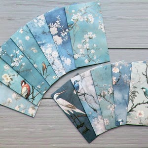 Set of 12 Assorted Pattern Mini Envelope / 7cm x 12cm / Vintage Classic bird Themed handmade Envelope / Scrapbooking / Gift Idea