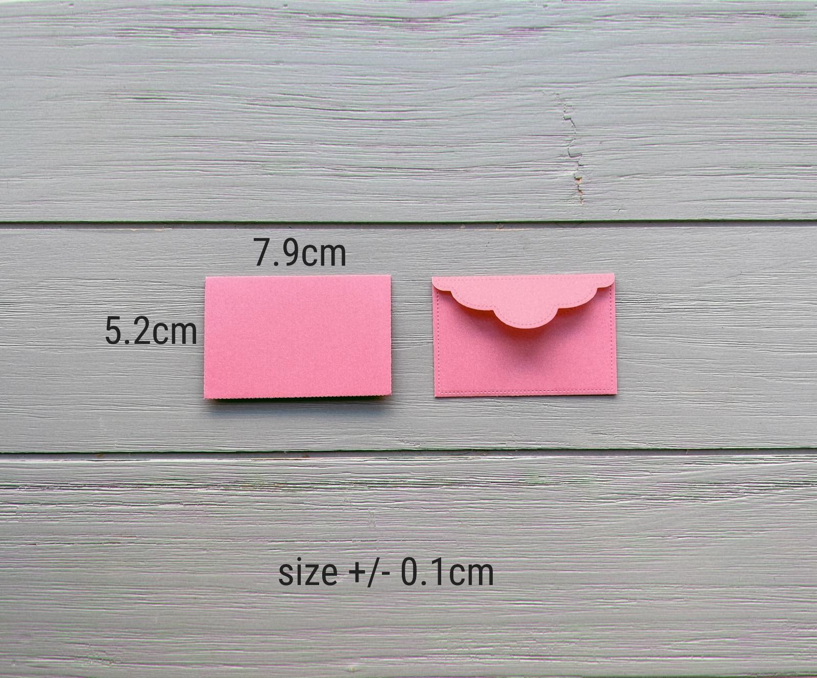 A Set of 10 Assorted-colour Mini Envelopes 5.2cm X 7.9cm / Watercolour ...