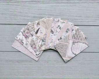 Set of 12 Assorted Pattern Mini Envelope / 8cm x 10.7cm / Classic Vintage romantic Themed handmade Envelope / Scrapbooking / Gift Idea