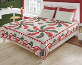Princess Feathers Red Green Applique 120