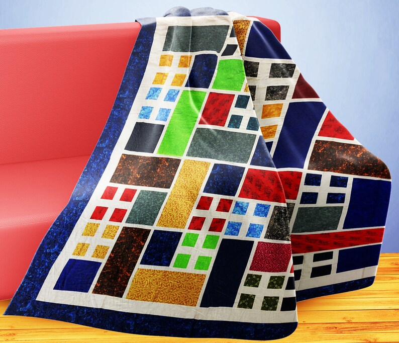 Best Seller QUILT TOP Patchwork Grandma/'s Garden Window Scrap quilt colors