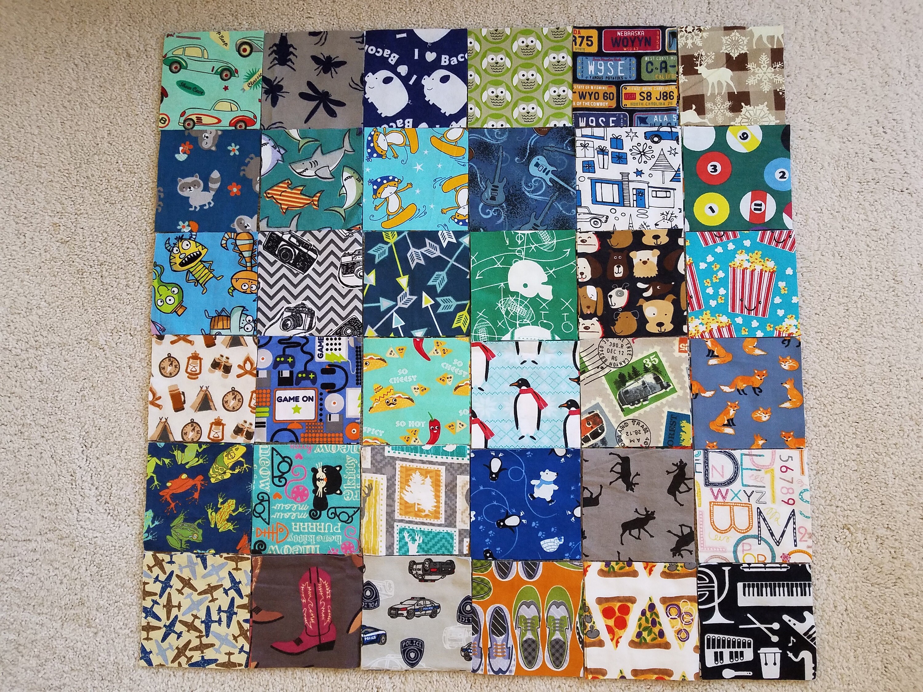 I Spy Quilt AND Matching Game Quilt Kits For Toddler BOYS 72 Etsy