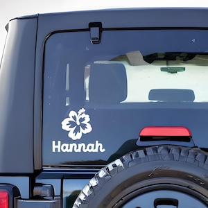 Hibiscus Car Decal Hibiscus Car Sticker Flower Car Decal Hibiscus Cute Car Decal Cute Sticker for Car Flower Sticker for Car Window Sticker