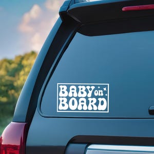 Naklejka na samochód Baby on Board Naklejka na samochód Baby on Board Naklejka na okno Retro Baby on Board Naklejka na okno samochodu Naklejka na okno samochodu