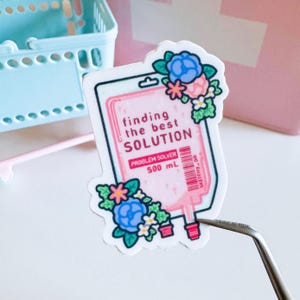 blumiger Infusionsbeutel - Vinyl Sticker