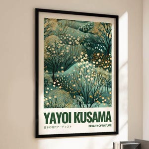 Yayoi Kusama Poster | Abstract Yayoi Kusama Forest Print | Japanese Gallery Wall Art